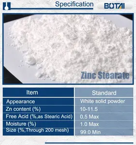 Poudre de stéarate de Zinc, Agent d'imperméabilisation, facile à démouler, ciment, mortier, Agent auxiliaire mixchimique, 209-151-9