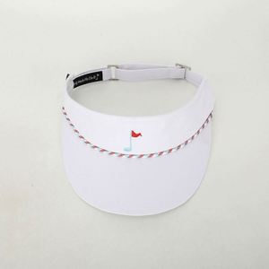 BSCI Factory Wholesale Custom Embroidery Logo Outdoor Sport Rope Visor <b>Hat</b>,Sun Uv Protection Quick Dry White Visor Golf Cap - Product Image 6