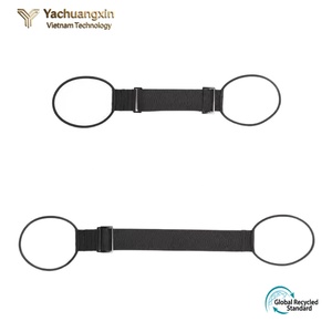 <b>Adjustable</b> Webbing <b>Strap</b> with Metal Rings for Bag Accessories Black 3-Pack - Product Image 3