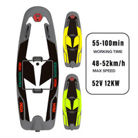 Planche à moteur électrique pour sports nautiques, vitesse rapide 52 km/h, planche de surf électrique en fibre de carbone pour adultes