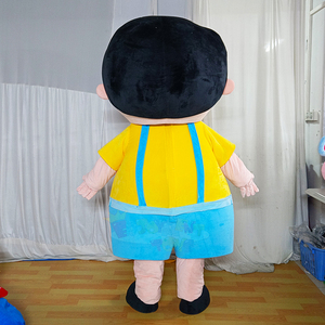 Costume de mascotte de garçon de dessin animé de Logo personnalisé adulte <span class=keywords><strong>pas</strong></span> <span class=keywords><strong>cher</strong></span> pour Cosplay <span class=keywords><strong>Halloween</strong></span> Festival fêtes et événements faits à la main - Product Image 4