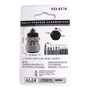 Mini Ratchet <b>Screwdriver</b> Set Phillips Flathead Torx Magnetic Industrial Grade 8176 25mm Length 50g Weight - Product Image 3