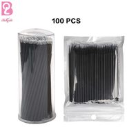 Bâtonnets applicateurs micro jetables pour cils, brosses à coton, 10 cm, 100 pièces