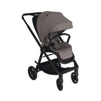 Poussette pour bébé de 0 à 4 ans, personnalisée, en tissu de lin 300D et tissu Oxford 600D coloré, avec cadre poli.