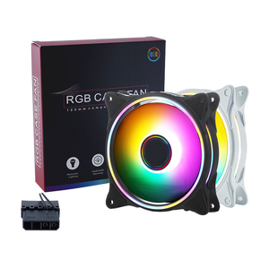 Ventiladores RGB de 120 mm al por Mayor, 4 Pines PWM, 20dBA Silenciosos, Refrigeración Personalizada de Alto Rendimiento, 3 en 1, Flujo de Aire de 45 CFM, 1200 RPM para PC Gaming y Cajas de Ordenador - Product Image 1