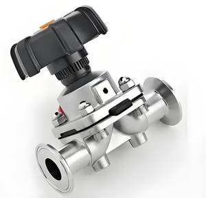 Van màng vệ sinh bằng thép không gỉ 304L 316L cf3m 145psi Ba kẹp DN15 1/2 "Hướng dẫn sử dụng van màng hai chiề<span class=keywords><strong>u</strong></span> vệ sinh - Product Image 2