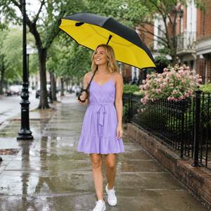 Custom <b>Windproof</b> Reverse <b>Umbrella</b> with C Handle Double Layer Inverted UV Protection Rain <b>Umbrella</b> Upside Down Folding <b>Umbrella</b> - Product Image 3