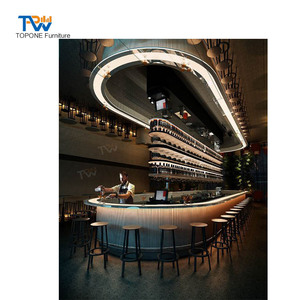 Mostrador de <span class=keywords><strong>bar</strong></span> moderno en forma de L para restaurante, cafetería, cafetería, Mostrador de cajero personalizado moderno - Product Image 2