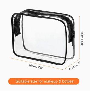 Bolsas de PVC Transparente con Cierre y Logotipo Personalizado, Bolsa Grande para Guardar <span class=keywords><strong>Maquillaje</strong></span>, Organizador de Artículos de Aseo para Mujer, Regalo Promocional - Product Image 4