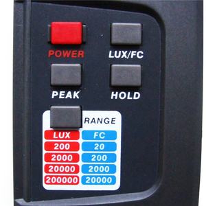 Medidor de luz digital profissional 0.1 ~ 200,000Lux LX1330B com dados Hold e Peak Reading Hold <span class=keywords><strong>Function</strong></span> - Product Image 3