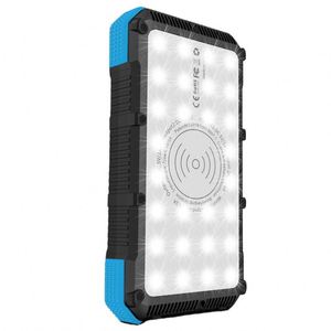 Banco de Energía Inalámbrico Impermeable IP65 de 20000 mAh con Luz LED, Carga Rápida Dual y Sistema de Energía Solar 5 en 1 - Product Image 1