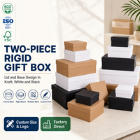 Boîte cadeau rigide en papier kraft personnalisée, finition brillante, laminée, avec revêtement UV, emballage aseptique, fermeture magnétique pour vêtements et chaussures