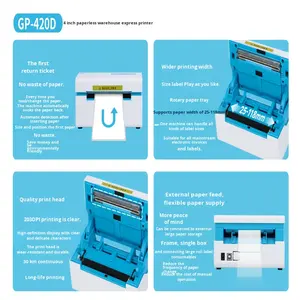 자부 열전사 라벨 프린터 해외 배송 운송장 물류 바코드 인쇄 라벨 기계 USB 인터페이스 203dpi - Product Image 2