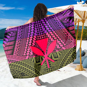 Hawaii Kanaka <span class=keywords><strong>Maoli</strong></span> Floral Sarong Polinesia Plumeria Palm árbol de toallas de playa de Sarong envoltura baño cubierta - Product Image 3