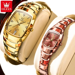 OLEVS 7006 Relojes de cuarzo originales de lujo Calendario dorado <span class=keywords><strong>original</strong></span> <span class=keywords><strong>Reloj</strong></span> de pulsera impermeable para mujeres y hombres Pareja Montre Relojes - Product Image 3