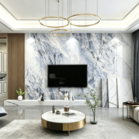 Placage en fibre de charbon de bambou, panneau mural en PVC imitation marbre, panneaux de décoration intérieure imperméables pour la décoration des murs de cuisine, d'hôtel et de douche
