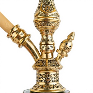 Cachimba Compacta de Latón Khalil Mamoon Shika Mini Tryon Egipcia al por Mayor - Set Completo con Base en Forma de Lágrima - Product Image 3