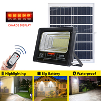 Projecteur extérieur 200W Noir Sécurité Ip65 Lumière COB Panneau Solaire Led Projecteur