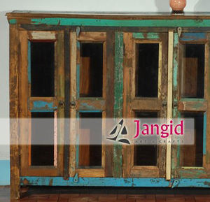 Venta al por mayor vintage rústico reclamado madera muebles aparador gabinetes de exhibición - Product Image 3