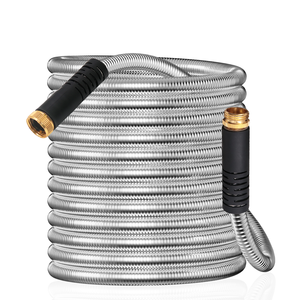 Manguera de jardín de metal de segunda generación súper ligera de 25 pies a 100 pies, súper flexible, sin torceduras ni pinchazos, mangueras y carretes de jardín - Product Image 6