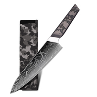 Yangjiang Bernstein 67 Schicht Damaskus profession elle Küchenchef Messer mit Camouflage G10 Griff