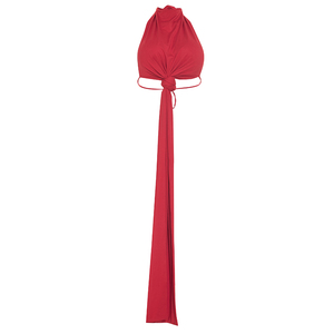 Viviblook D26ST269 Ensemble deux pièces pour femmes : débardeur sexy sans manches à col halter torsadé et pantalon court moulant - Product Image 5