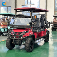 Mobil Golf Listrik Robetaa dengan Warna dan Logo Kustom, Baterai Lithium 6 Kursi untuk Antar-Jemput Bandara, Golf Buggy, dan Kendaraan Offroad