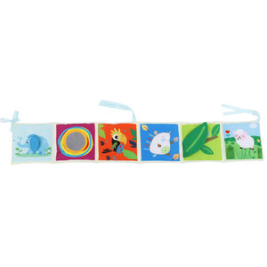 Adorable livre en tissu de bébé doux et sûr sur le thème des animaux de forme ovale pour les petits bébés - Product Image 6