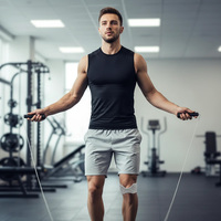 Genouillères de sport professionnelles en silicone avec support rotulien, stabilisatrices, respirantes, confortables, à structure alvéolée et anti-collision avec fixation à crochet