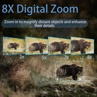 Z9155 Teropong Penglihatan Malam Digital dengan Dudukan Helm, Teleskop IR 5X+8X Zoom 4K Tahan Air, Perlengkapan Taktis untuk Patroli di Kondisi Cahaya Rendah