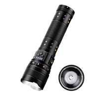 Lampe torche LED rechargeable zoomable avec indicateur de puissance, lampe tactique pour la randonnée en plein air et les secours