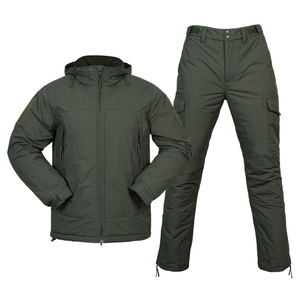 ชุดยูนิฟอร์มลายพราง DF F7 สำหรับฤดูหนาว รุ่น CP FG ลายพรางสีดำเขียว พร้อมเสื้อแจ็คเก็ตบุนวมและกางเกงขายาวแบบอุ่น - Product Image 5