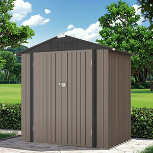 <span class=keywords><strong>Cobertizo</strong></span> de Almacenamiento para Jardín con Estructura de Metal y PVC de Fácil Montaje, <span class=keywords><strong>Madera</strong></span> Natural Tratada a Presión para Aplicación en Muebles de Jardín - Product Image 4