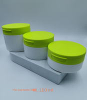 Crème Cosmétique, Tampon Tonifiant, Emballage en Coton, Bouchon Rabattable, Pots en Plastique, Film Thermoscellant, Pince à Épiler, Contenants pour Lotion Corporelle 100ml