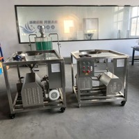 Mélangeur de poudre de lait et d'eau haute pression et haute efficacité en acier inoxydable avec plateforme et trémie, mélangeur industriel de liquides et de poudres