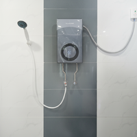 Chauffe-eau électrique instantané mural 10500W à commande vocale IA, écran tactile, LED intelligente, économie d'énergie, chauffage rapide, température constante, IPX4