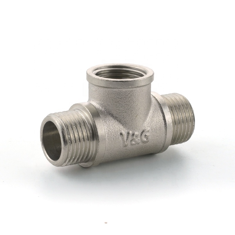 Newest sale male threaded brass joint tee tap water pipe fittings T joint fittings