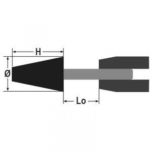 BETA - 111070020 Ruedas abrasivas montadas en eje, granos de corindón rosa abrasivo, aglomerado de cerámica, forma trapezoidal (paquete múltiple) - Product Image 4