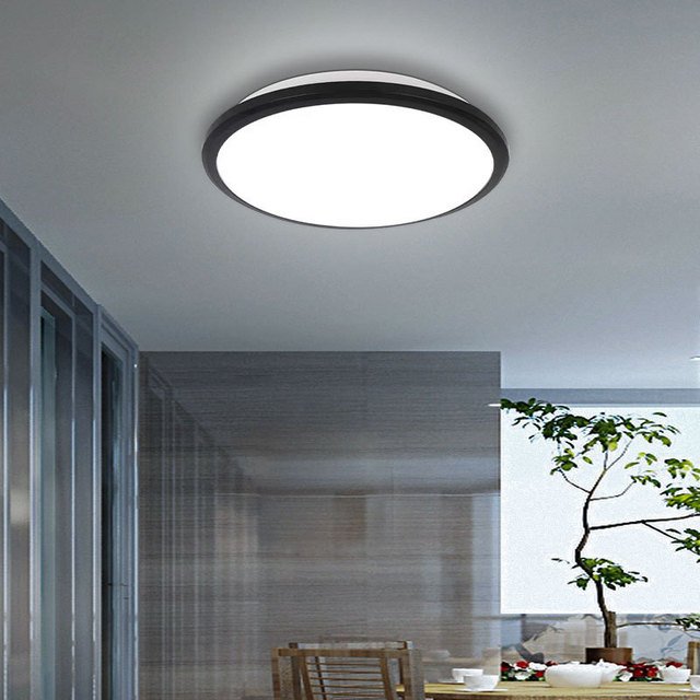 12W 24W 36W Ultra-thin Simple Anti-mosquito Moisture-proof Dustproof Lamp Living Room Ceiling Lamp Simple Tri-proof Lamp