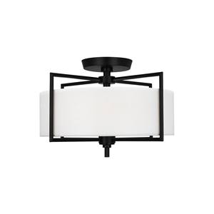 Lámpara de Techo Semi-Pendiente Moderna y Clásica con Marco Geométrico de Latón y Tela Blanca |   Iluminación Elegante para Habitaciones de Hotel - Product Image 6