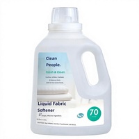 Pelembut Pakaian Cair The Clean People - Aroma Segar Vegan - Melembutkan & Menghilangkan Elektrostatik untuk Pakaian (50 Fl Oz)
