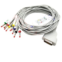 Câble ECG compatible GE Marquette, 10 fils, connecteur banane DB15, pour câble ECG MAC 1000