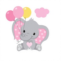 Panneau de jardin SHN SHN-216 pour révélation du sexe du bébé, bleu rose, éléphant, plastique, rectangulaire, décoration de pelouse extérieure, garçon fille