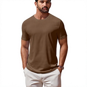 T-shirt pour homme en coton 100% Prix bas MOQ faible T-shirt uni pour homme T-shirt de sport T-shirt à séchage rapide Vêtement de sport - Product Image 3