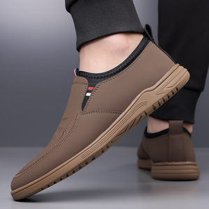 Mocassins Homme à Enfiler Bout Rond Tige Synthétique Semelle Extérieure en Caoutchouc Antidérapante Chaussures Décontractées d'Automne pour la Conduite - Product Image 4