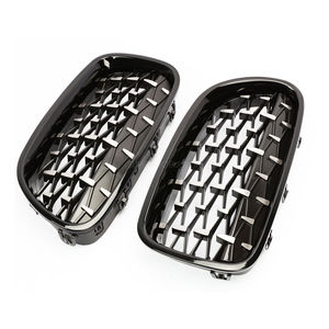 Kit de Modificación de Parrilla Delantera para BMW Serie 5 F10 F18, Plástico ABS, 2010-2016, Negro, Electrochapado, Fibra de Carbono - Product Image 3