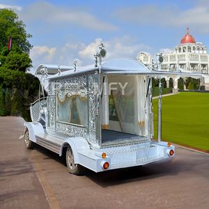 Cercueil électrique sans chevaux, type Rolls Royce, pour transport funéraire, blanc, à 4 roues - Product Image 4