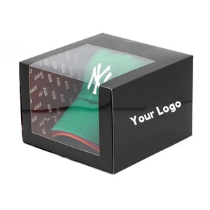 Bán buôn rõ ràng cửa sổ trắng bóng chày cá nhân nắp hộp phân hủy sinh học bưu phẩm quà tặng Vòng hat Hộp bao bì - Product Image 1