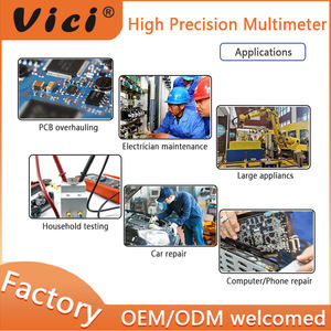VC9807A มัลติมิเตอร์แบบดิจิตอล1/2หลัก1000V 20A 20mOhm 200uF 200 HZ เครื่องทดสอบตัวนำ100nS - Product Image 5