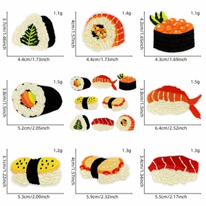 แพทช์ปัก<span class=keywords><strong>ล</strong></span>าย<span class=keywords><strong>ซูชิ</strong></span>สุดน่ารัก อาหารญี่ปุ่น <span class=keywords><strong>แซ</strong></span><span class=keywords><strong>ล</strong></span>มอน โอนิกิริ ซาชิมิ ตราสัญ<span class=keywords><strong>ล</strong></span>ักษณ์แบบรีดติดเสื้อยืด กระเป๋า ของตกแต่ง DIY - Product Image 2
